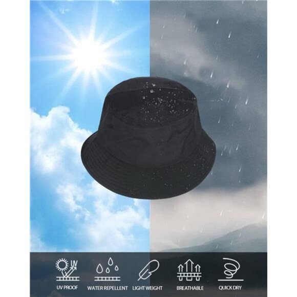 Oversize XXL Quick Dry Bucket Sun Hat,Water Repellent Fisherman Hats,Lightweight - Picture 6 of 7
